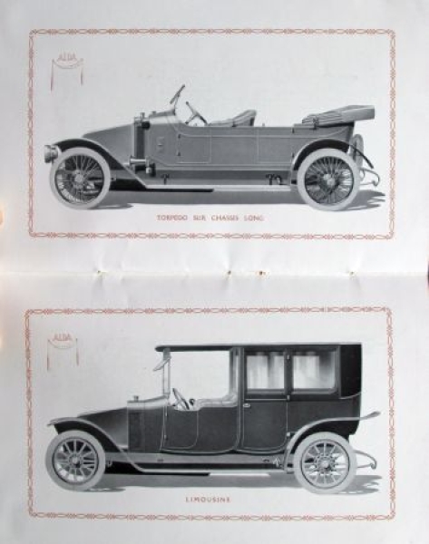Alda Automobiles Fernand Charron Modelprogram 1920 Carbrochure (7902)